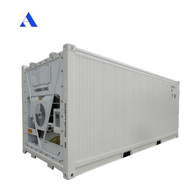 20ft Reefer Container Thermo King Refrigerated Cooler com dimensões externas 606 * 244 * 259mm e 32CBM Capacidade