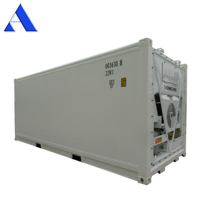 20ft Reefer Container Thermo King Refrigerated Cooler com dimensões externas 606 * 244 * 259mm e 32CBM Capacidade