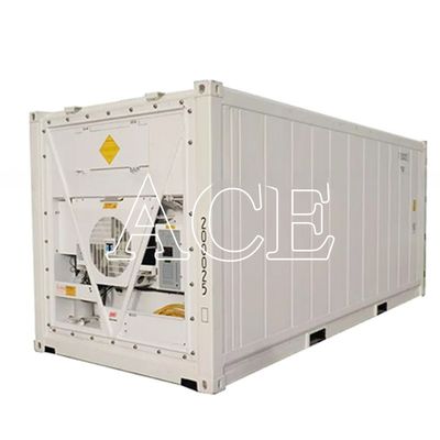 20ft Reefer Container Thermo King Refrigerated Cooler com dimensões externas 606 * 244 * 259mm e 32CBM Capacidade