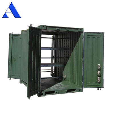 8ft x 5ft Mini Container de armazenamento de embarque com porta traseira dupla extremo aço seco / material de corte conveniente e versátil