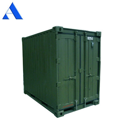 8ft x 5ft Mini Container de armazenamento de embarque com porta traseira dupla extremo aço seco / material de corte conveniente e versátil