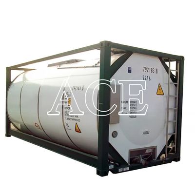 IMDG T4 Material de aço padrão 20ft ISO Tanque de combustível Container 26000L Capacidade para transporte seguro de diesel e gasolina