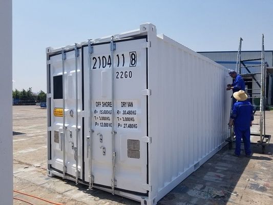 Container offshore de 20 pés DNV 2.7-1 Padrão 6m de perfuração de petróleo Caixa fechada 20 pés de comprimento de aço Sling opcional