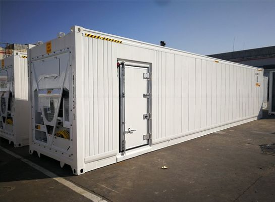 Container iso refrigerado de 40 pés com carga útil máxima 27580KG 28.4CBM Capacidade Refrigerador e Chiller Reefer de temperatura dupla