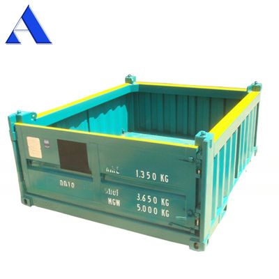 10 pés DNV 2.7-1 Cestas de carga offshore padrão de meia altura Container de aço seco aberto superior de 3 metros de comprimento opcional de meia altura
