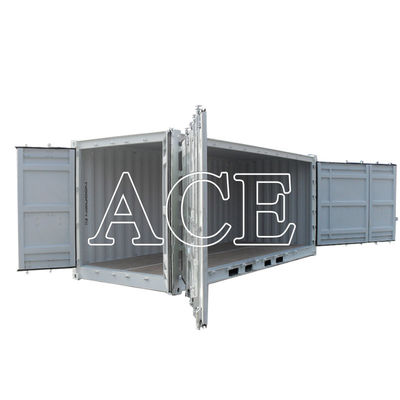 Acesso do lado esquerdo ou direito Container lateral aberto de 20 pés com dimensões externas de 6058 x 2438 x 2591 mm e grande abertura da porta