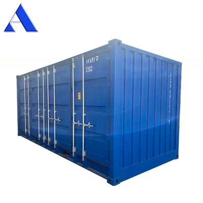 Acesso do lado esquerdo ou direito Container lateral aberto de 20 pés com dimensões externas de 6058 x 2438 x 2591 mm e grande abertura da porta