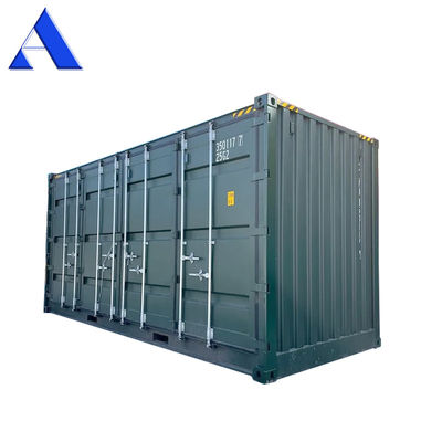 Container de transporte seco de 20 pés de altura com porta lateral de cubo feito de aço corten aço 6058 x 2438 x 2896 mm 33,2 CBM Capacidade