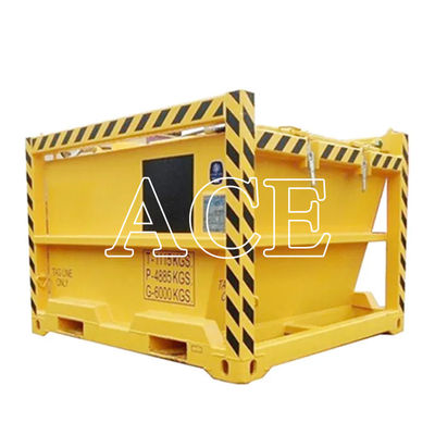 1115KGS Tare Massa Offshore Cutting Mud Skip BV Container fechado certificado para perfuração -20 C Design DNV 2.7-1 Standard