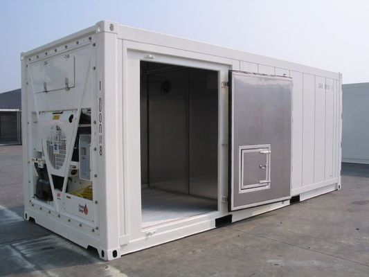 Carrier Cooler 20ft Reefer Container com porta lateral de alumínio fundo Thermo King congelador refrigerado