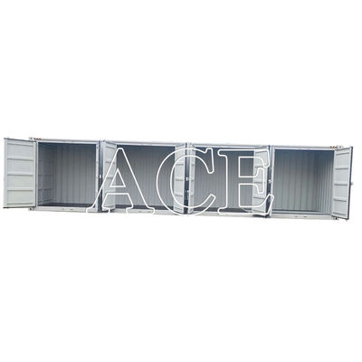 67.7cbm Capacidade 40ft Cubo alto Container de transporte de lado aberto com 4 portas laterais 12192 x 2438 x 2896 mm Dimensões externas