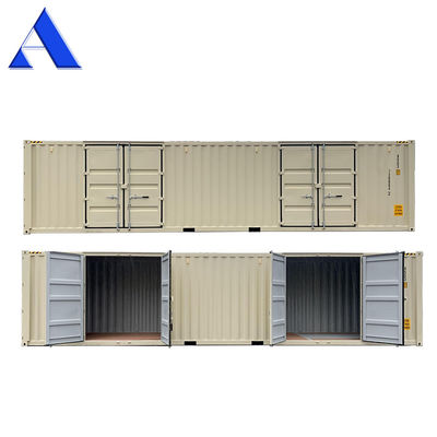 Contêiner de transporte de lado aberto de 40 pés de altura com 12192 x 2438 x 2896 mm Dimensões externas e características personalizáveis