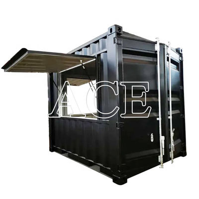 Quiosque 10ft Container de Envio Loja de Café Bar Móvel feito sob medida Loja de Café com piso de compensado