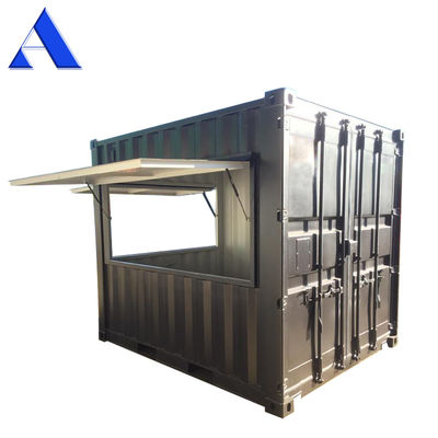 Quiosque 10ft Container de Envio Loja de Café Bar Móvel feito sob medida Loja de Café com piso de compensado