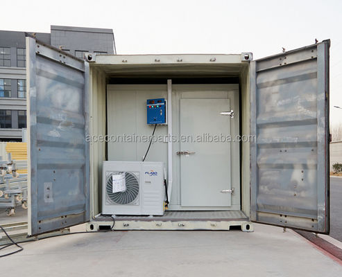 20ft Reefer Container Sala de armazenamento frio com Alumínio T-Bar piso e R134a/R404A refrigerante