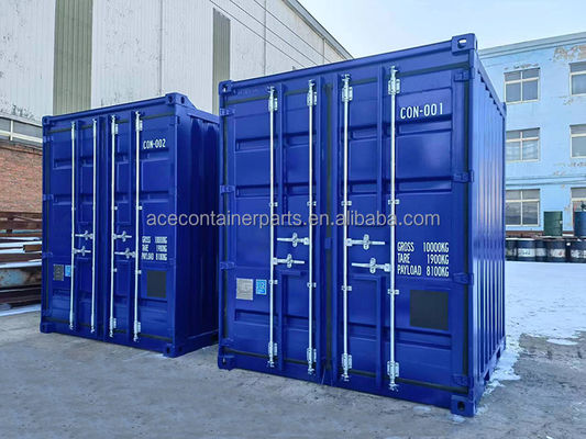 ISO 10855 Container de caixa de armazenamento mini de 8 pés com dimensões externas de 2438 x 2438 x 2896 mm e carga útil de 8100 kg