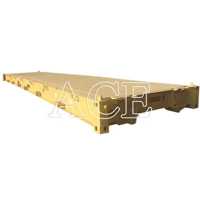 Plataforma de contêineres de aço seco certificada CSC de 12 metros 40 pés com dimensões internas de 12192 x 2438 x 482 mm