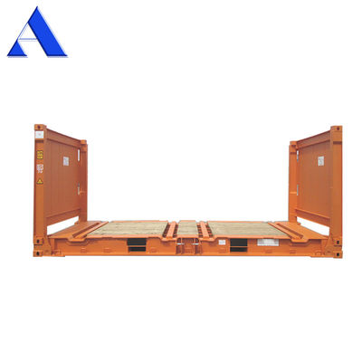 20ft 20ft 20 Flat Rack Flatrack Container Ocean Shipping Containers Tare Peso 2750KGS Piso 28mm Piso de madeira compensada