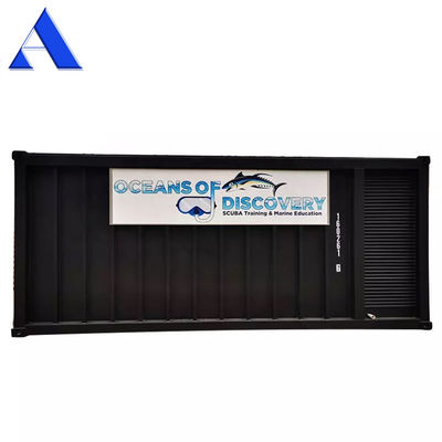 40ft Container de navegação piscina exterior com estrutura durável Corten-A e piso de compensado