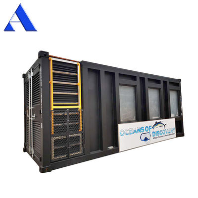 40ft Container de navegação piscina exterior com estrutura durável Corten-A e piso de compensado