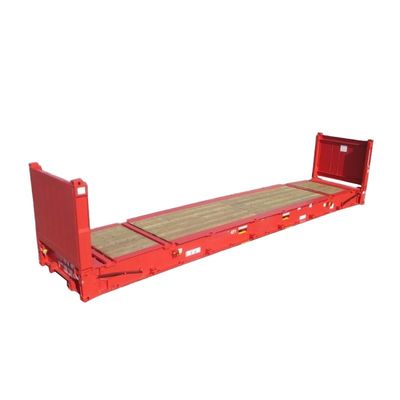 40ft 40' Steel Corten Steel Flat Rack Contêineres de transporte com piso de compensado e Flatrack final dobrável Certificado CSC