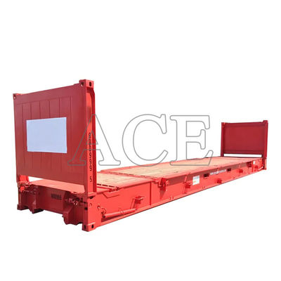 40ft 40' Steel Corten Steel Flat Rack Contêineres de transporte com piso de compensado e Flatrack final dobrável Certificado CSC