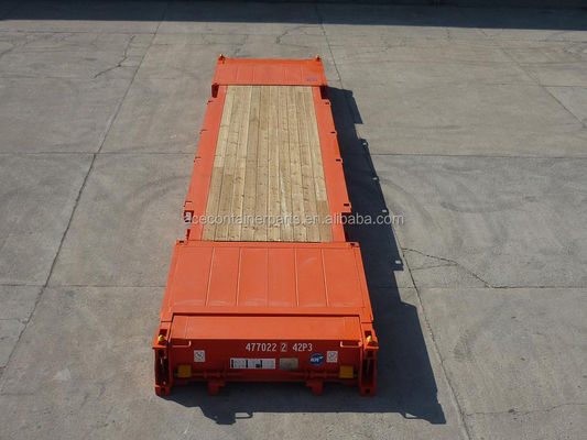 40ft 40' Steel Corten Steel Flat Rack Contêineres de transporte com piso de compensado e Flatrack final dobrável Certificado CSC