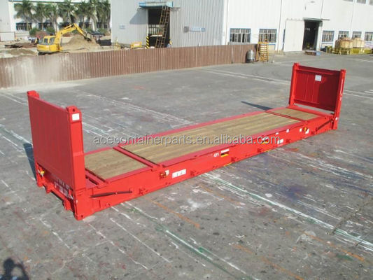 40ft 40' Steel Corten Steel Flat Rack Contêineres de transporte com piso de compensado e Flatrack final dobrável Certificado CSC