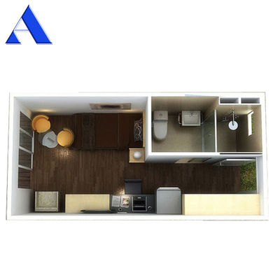 Casa de contêiner de luxo pré-fabricada feita sob medida Design flexível com janela de alumínio e contêiner de transporte de 20 pés