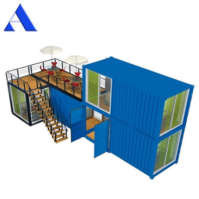 Casa de contêiner de luxo pré-fabricada feita sob medida Design flexível com janela de alumínio e contêiner de transporte de 20 pés