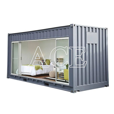 Casa de contêiner de luxo pré-fabricada feita sob medida Design flexível com janela de alumínio e contêiner de transporte de 20 pés