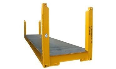 Equipamento de transporte Container de rack plano de 40 pés com poste de canto fixo de aço Carga útil máxima 47370KGS Certificado ISO