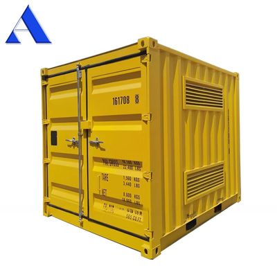 10ft Grelha de aço em conjunto piso ventilado persiana recipiente seco para mercadorias perigosas armazenamento contêineres de transporte