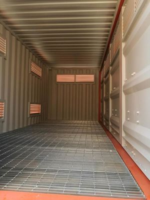 Portão lateral abertura 20ft 20ft mercadorias perigosas armazenamento químico Container de transporte com 2700L Bund Cap e 31 cbm Capacidade