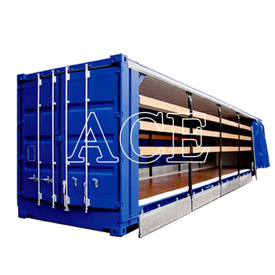 12192 x 2550 x 2896 mm Cubo alto Container de 40 pés com porta lateral de cortina de PVC