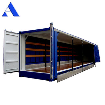 12192 x 2550 x 2896 mm Cubo alto Container de 40 pés com porta lateral de cortina de PVC