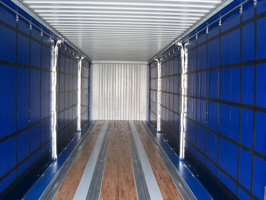 12192 x 2550 x 2896 mm Cubo alto Container de 40 pés com porta lateral de cortina de PVC