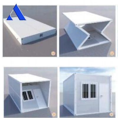 Instalação rápida dobrável dobrável 20ft 6m rack plano Container de armazenamento casa com painel de sanduíche