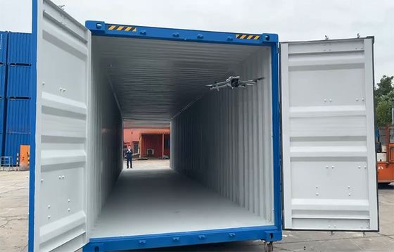 108 CBM Capacidade Portão duplo de 6 mm Piso de aço 2591mm Largo Trailer e Ferroviária 53ft Longo 53 Feet Container de transporte