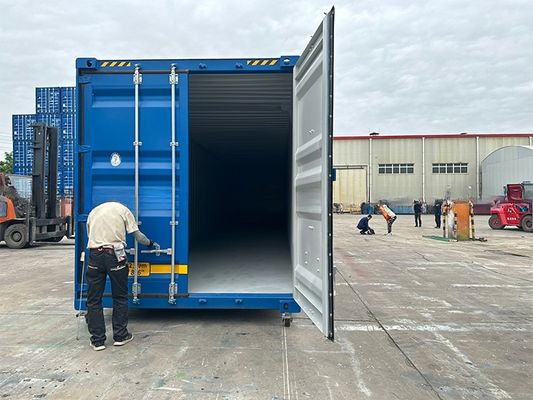 108 CBM Capacidade Portão duplo de 6 mm Piso de aço 2591mm Largo Trailer e Ferroviária 53ft Longo 53 Feet Container de transporte