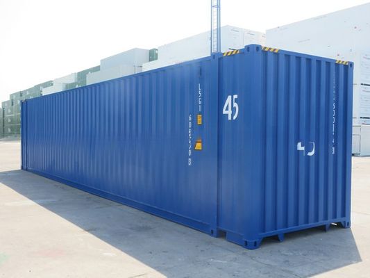 Container de embarque de alto cubo de 45 pés de altura com topo duro e topo aberto Carga útil máxima de 24980 kg para embarque em larga escala