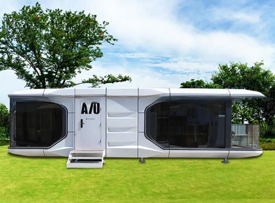 2024 Prefab Luxury Modular Moderno Apple Cabin Space Capsule Container House Maison Capsule Spatiale para Mgo Board e piso de PVC