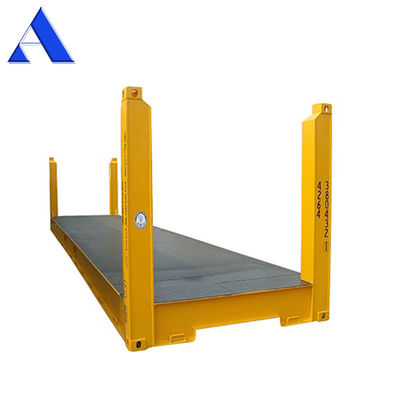 70 m2 Capacidade 40' Post de canto fixo Flat Rack Flat Rack Container de transporte 500KGS Max Peso Bruto