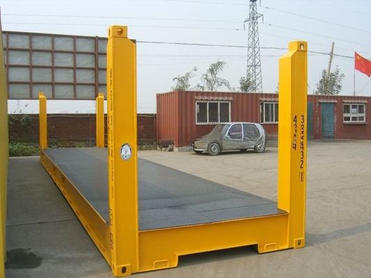 70 m2 Capacidade 40' Post de canto fixo Flat Rack Flat Rack Container de transporte 500KGS Max Peso Bruto
