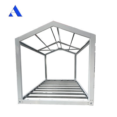 Quadro de aço de estilo industrial para 6 x 3 x 2,8 m Flat Pack Galvanizado Modulo de contêiner de transporte de aço leve pré-fabricado