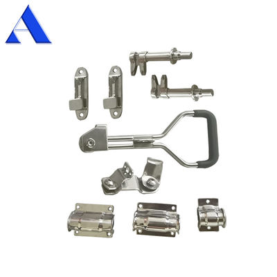 304 Peças de carroceria de caminhão de aço inoxidável conjunto completo de 22 mm tubo polido porta de porta de contêiner de caminhão para comprimento de vara de bloqueio personalizado