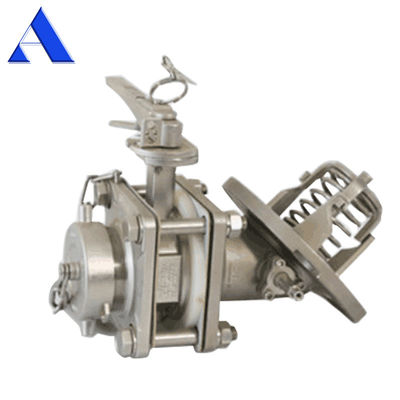 500 mm Manhole 3'' BSP SS316 Bottom Discharge Butterfly Valve para porta de documentos de plástico ISO Tanque Container