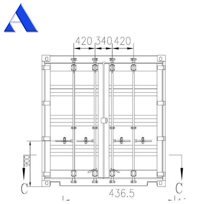 20ft e 40ft Carga Seca Container de Envio Portas traseiras ou laterais Superfície finalizada Tamanho padrão De acordo com as suas necessidades