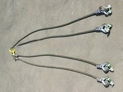 Capacidade de elevação de 10 toneladas Sling galvanizado Cable 4 pernas Container offshore Acero revestido de fio de corda Sling DNV 2.7-1 Standard