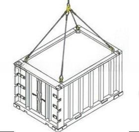 Capacidade de elevação de 10 toneladas Sling galvanizado Cable 4 pernas Container offshore Acero revestido de fio de corda Sling DNV 2.7-1 Standard